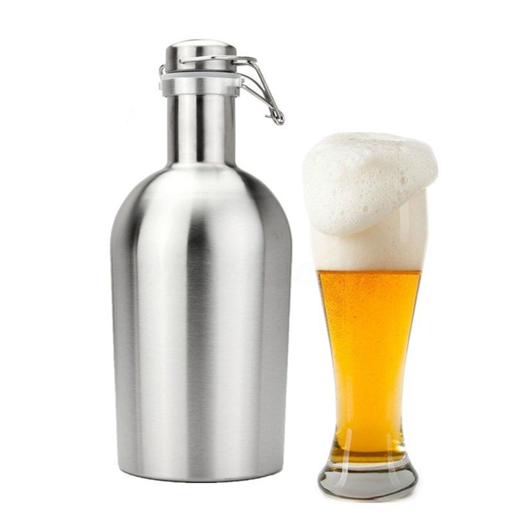 64 OZ VACUUM STAINLESS STEEL BEER GROWLER 